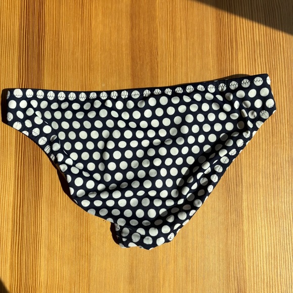 J Crew XS blue and white polkadot bikini bottom - Picture 3 of 5